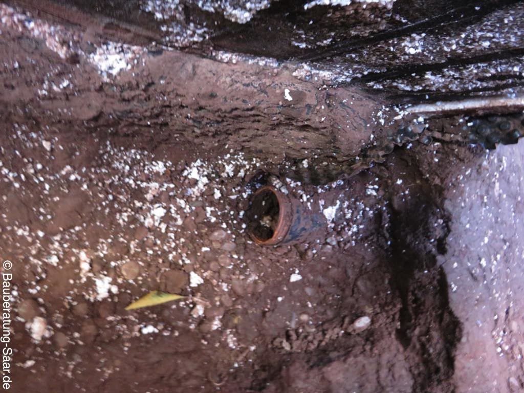 Falscher Einbau Drainage